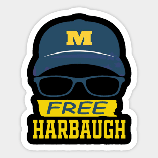 free harbaugh Sticker